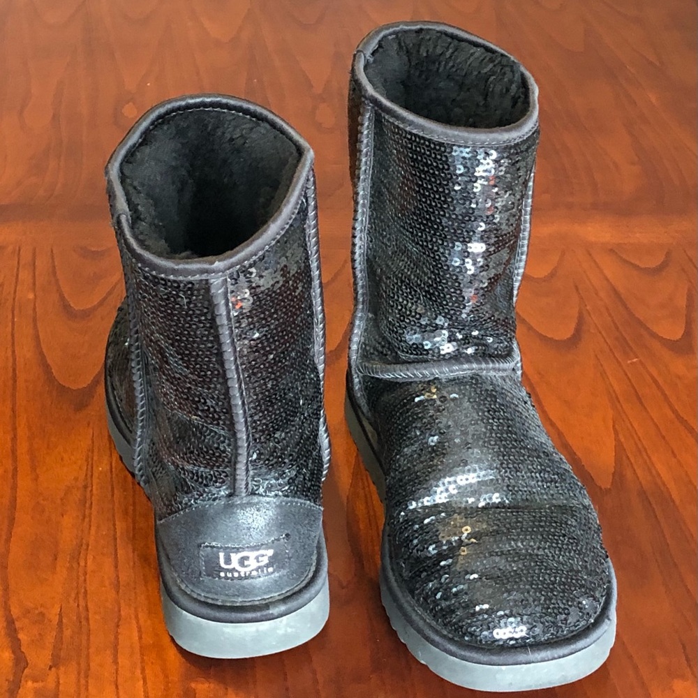 Women’s UGG Classic short black sequin boot